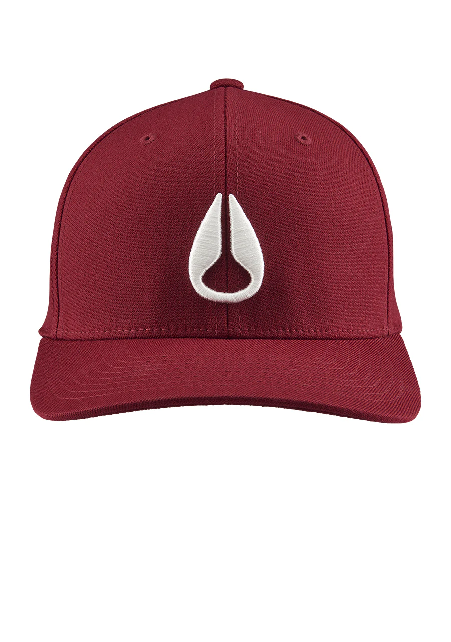 Deep Down Flexfit Athletic Fit Hat - Burgundy / White - Image 3