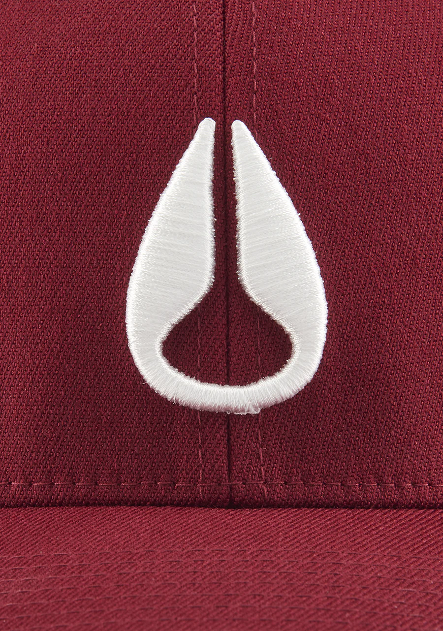 Deep Down Flexfit Athletic Fit Hat - Burgundy / White - Image 4