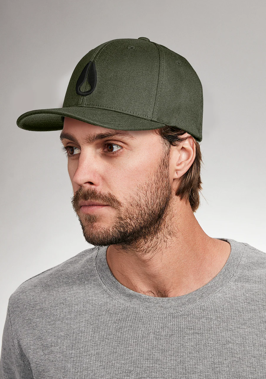 Deep Down Flexfit Athletic Fit Hat - Dark Olive - Image 5