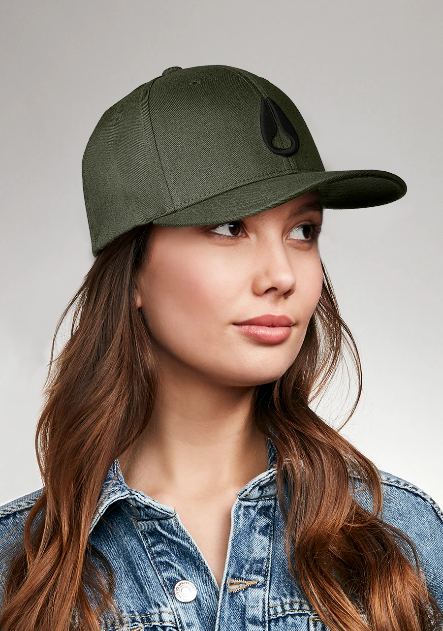 Deep Down Flexfit Athletic Fit Hat - Dark Olive - Image 7