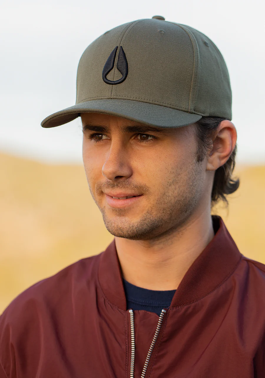 Deep Down Flexfit Athletic Fit Hat - Dark Olive - Image 8