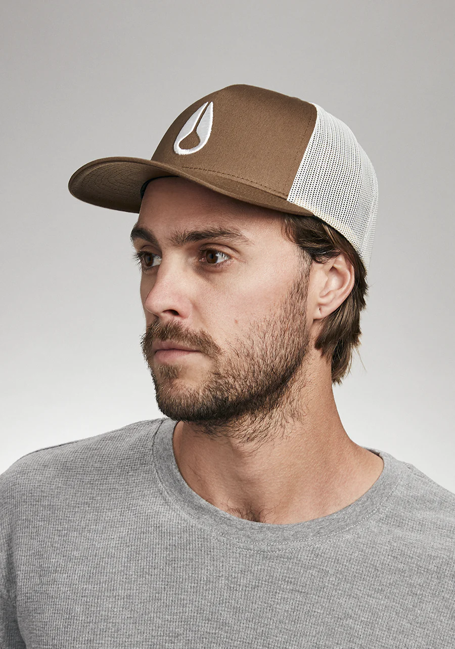 Iconed Trucker Hat - Brown / Off White - Image 5