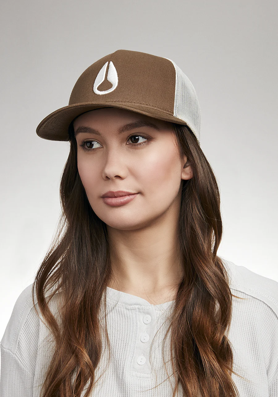 Iconed Trucker Hat - Brown / Off White - Image 7