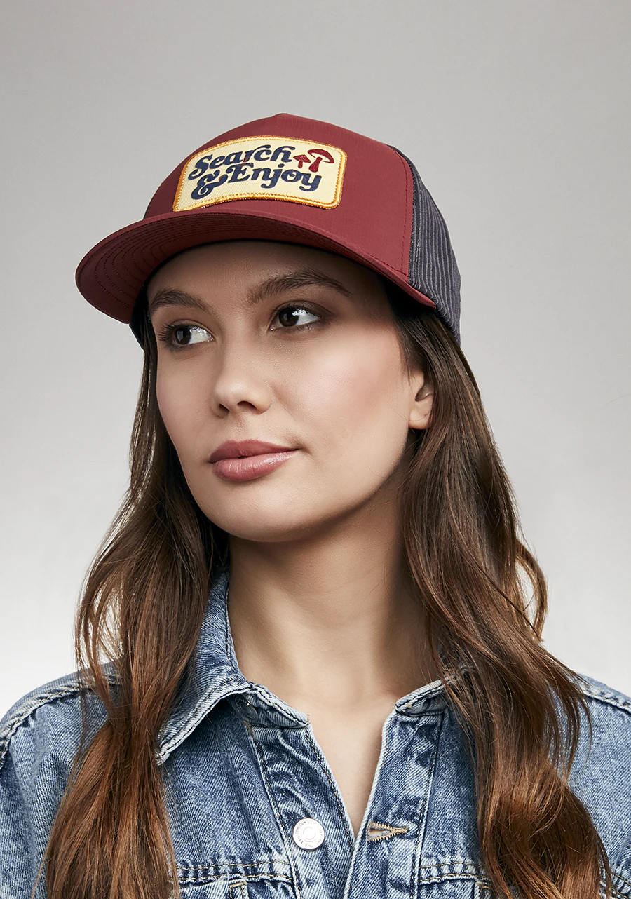 Searchin Trucker - Burgundy / Gray - Image 7