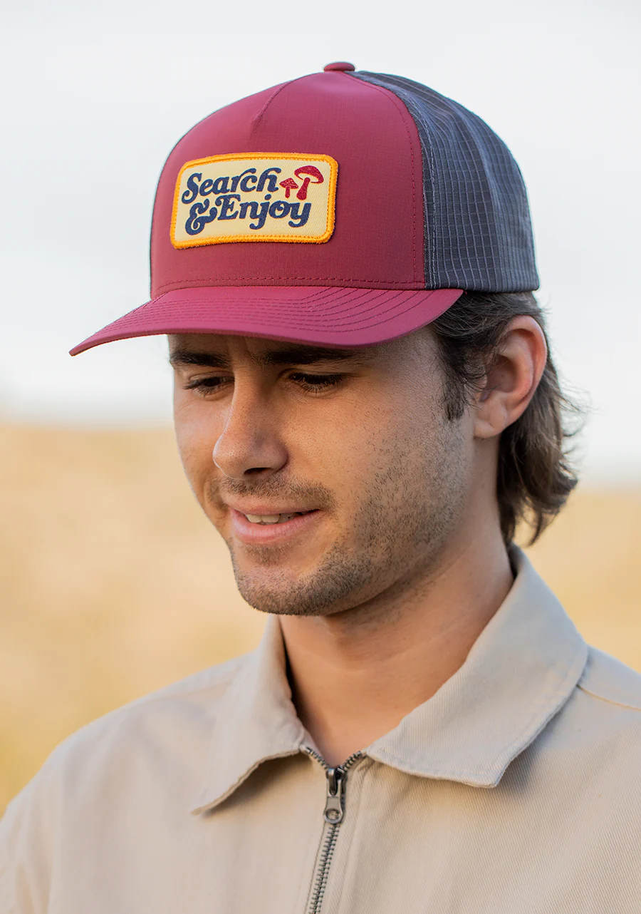 Searchin Trucker - Burgundy / Gray - Image 8