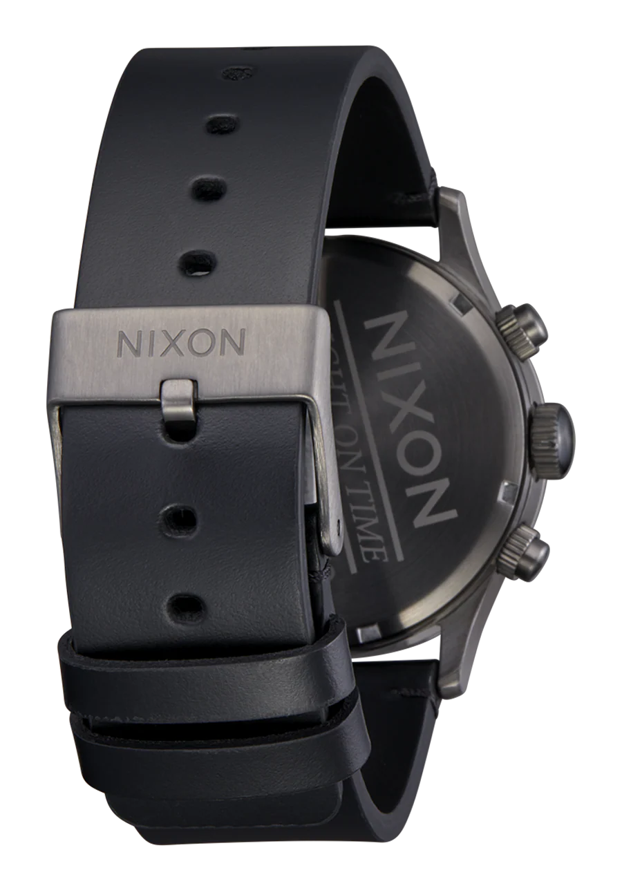 Sentry Chrono Leather - All Gunmetal / Black - Image 4