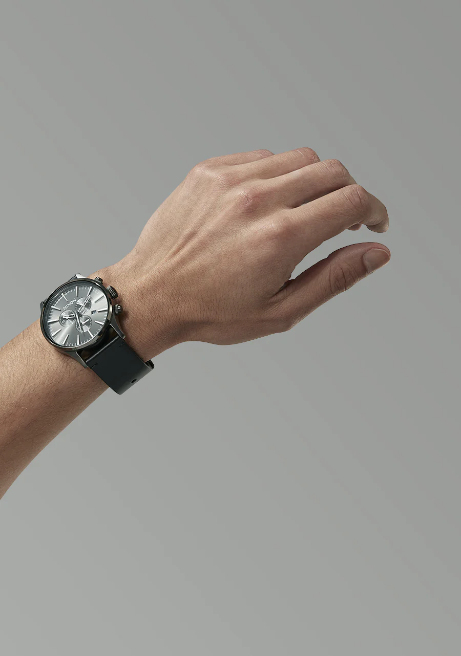 Sentry Chrono Leather - All Gunmetal / Black - Image 6