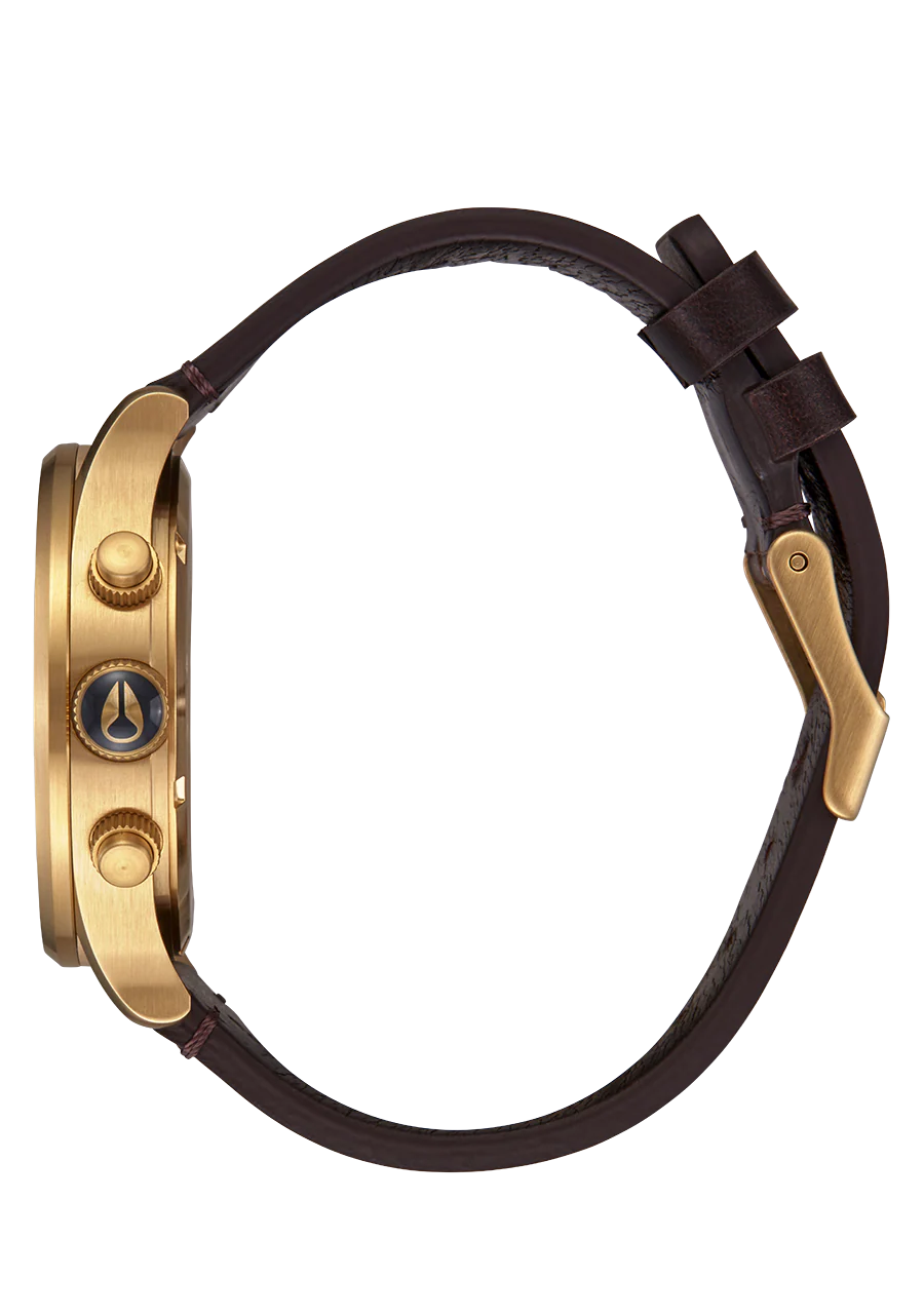 Sentry Chrono Leather - Gold / Indigo / Brown - Image 3