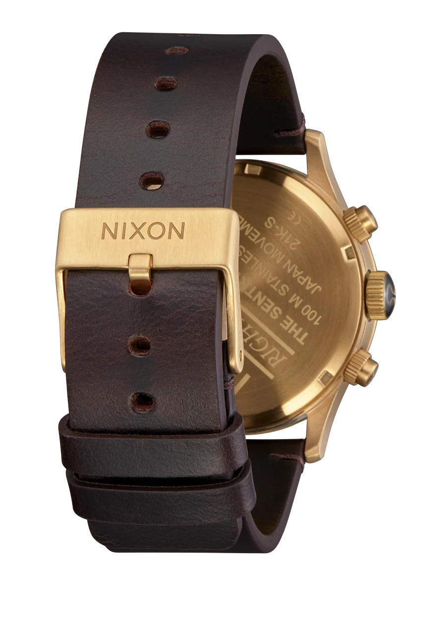Sentry Chrono Leather - Gold / Indigo / Brown - Image 4