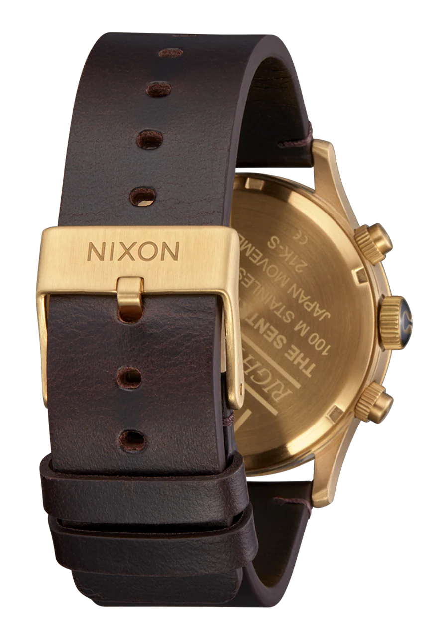 Sentry Chrono Leather - Gold / Indigo / Brown - Image 3