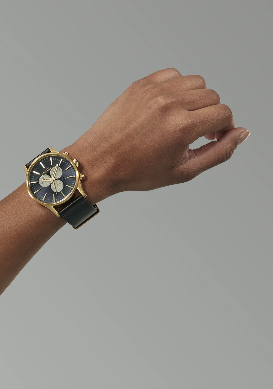 Sentry Chrono Leather - Gold / Indigo / Brown - Image 5