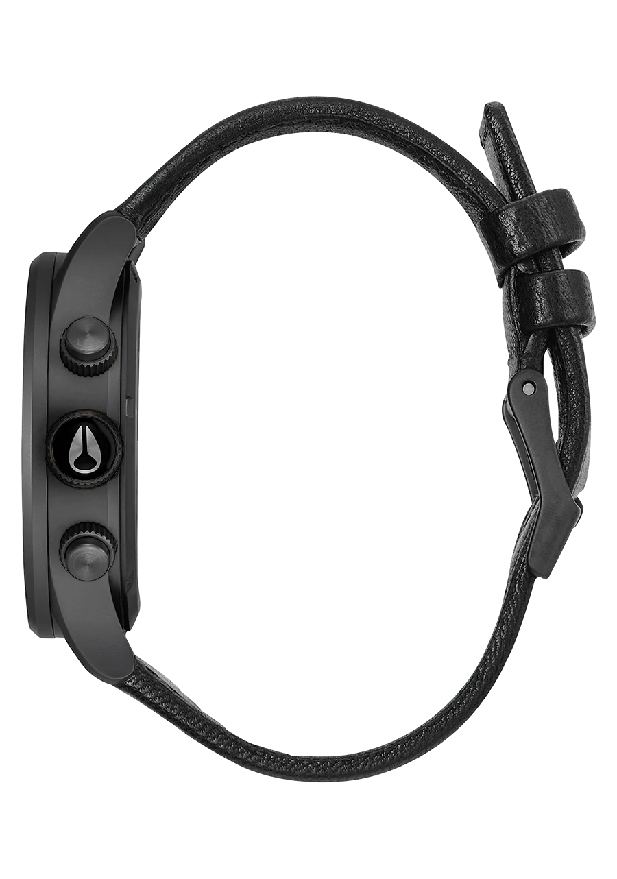 Sentry Chrono Leather - Matte Black / Gold / Black - Image 3