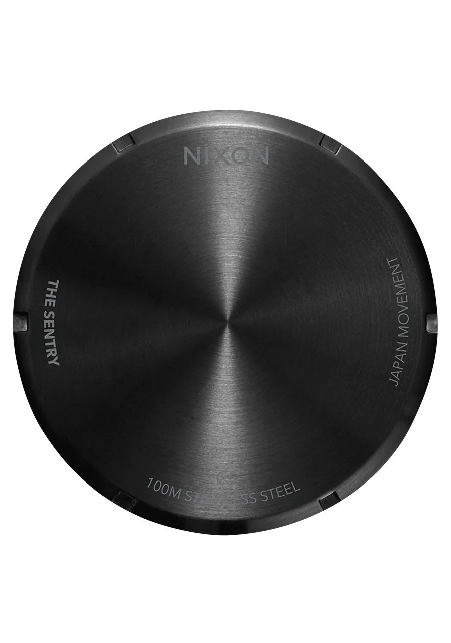 Sentry Chrono Leather - Matte Black / Gold / Black - Image 6